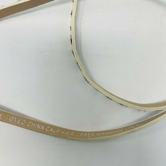 Express Womens Size M/L Adjustable Waist Belt with Hook Closure Dyed Calf Hair - Picture 6 of 6